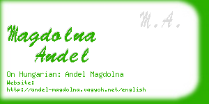 magdolna andel business card